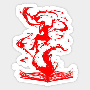 The madness of a reader Sticker